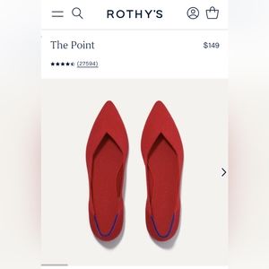 Rothy's point flat shoe
